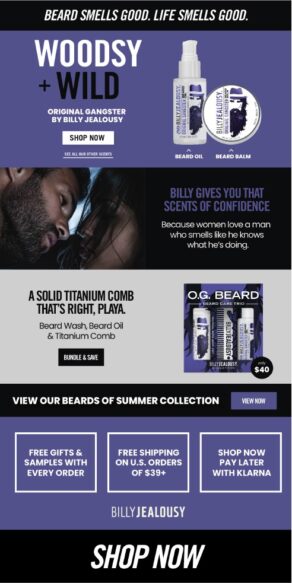 billy jealousy landingpage